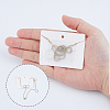 10 Pockets Frosted PVC Necklace Chain Adhesive Pouches CON-WH0088-89-3