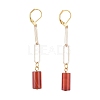 Brass Dangle Leverback Earrings EJEW-JE04106-03-1
