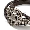 PU Imitation Leather Cord Triple Layer Multi-strand Bracelets BJEW-P329-03AS-3