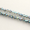 Electroplate Glass Bead Strands X-EGLA-R094-4mm-09-1