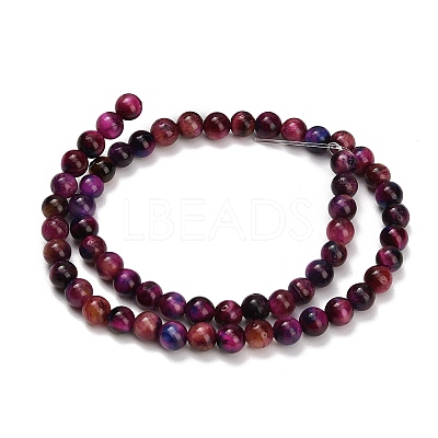 Natural Tiger Eye Beads Strands G-B133-A02-6mm-10-1