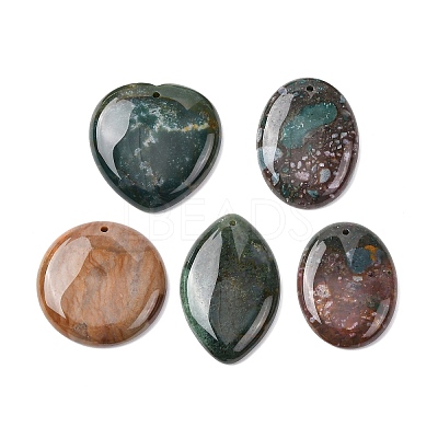 Natural Indian Agate Pendants G-Z113-03-1