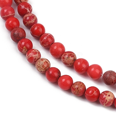 Dyed Natural Regalite/Imperial Jasper/Sea Sediment Jasper Beads Strands G-B124-C04-16-1