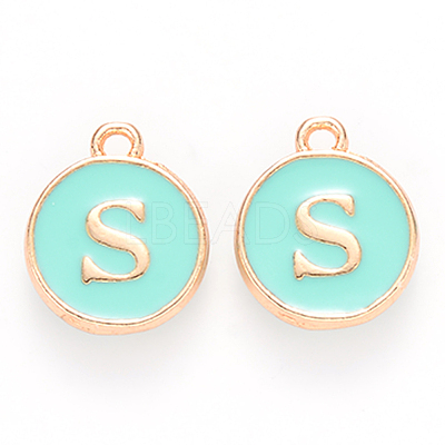 Golden Plated Alloy Enamel Charms ENAM-S118-05S-1