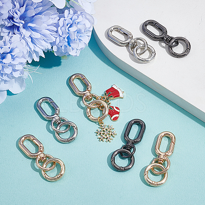9Pcs 3 Colors Iron Swivel Clasps HJEW-NB00260-1