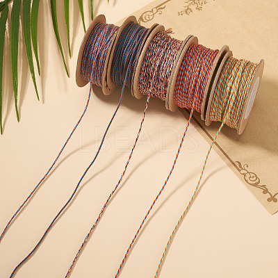 5 Rolls 5 Colors 18-Ply Cotton Twisted Cord OCOR-TA0003-86-1