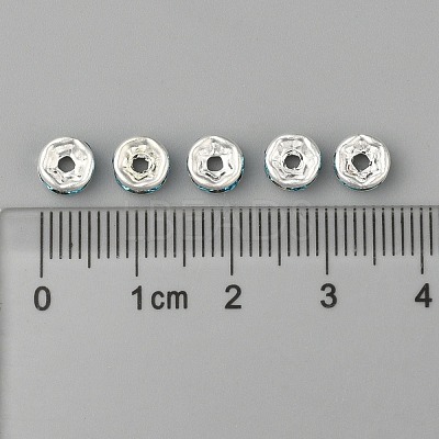 Brass Grade A Rhinestone Spacer Beads RB-A014-Z6mm-03S-1
