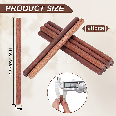 Waxed Round Wooden Sticks WOOD-OC0004-01B-1