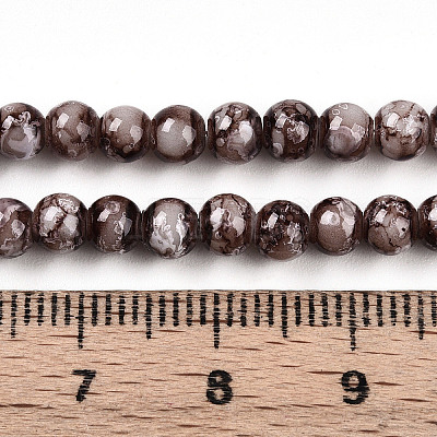 Baking Paint Glass Beads Strands DGLA-N003-4mm-A05-1