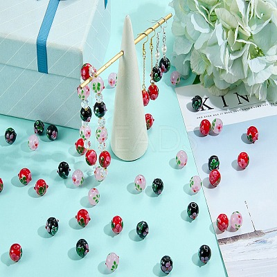 20Pcs Handmade Lampwork Bumpy Beads LAMP-SZ0001-52B-1