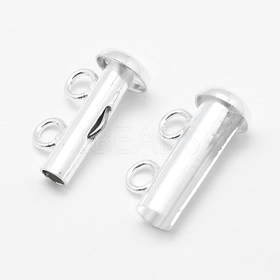 Sterling Silver Slide Lock Clasps STER-K035-01-1