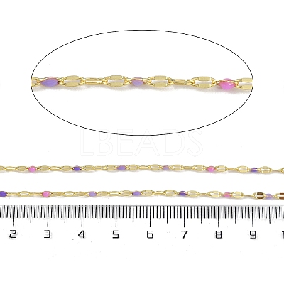 Rack Plating Brass Dapped Chains AJEW-Q153-03G-09-1
