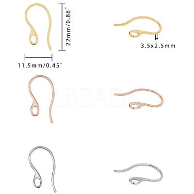 304 Stainless Steel Earring Hooks STAS-PH0019-05-1