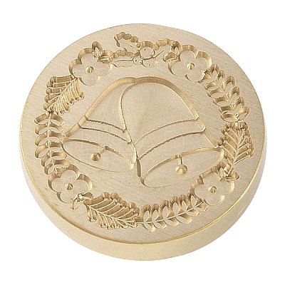 Christmas Series Wax Seal Brass Stamp Head AJEW-M037-01G-22-1