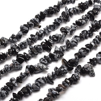 Snowflake Obsidian Chip Bead Strands G-M205-23-1
