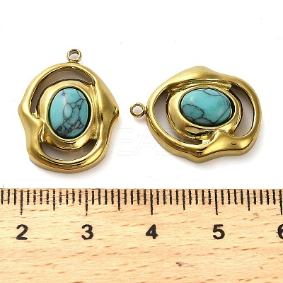 Dyed Synthetic Turquoise Pendants STAS-H438-10G-03-1