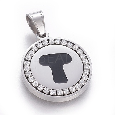 304 Stainless Steel Enamel Pendants STAS-E439-90T-P-1