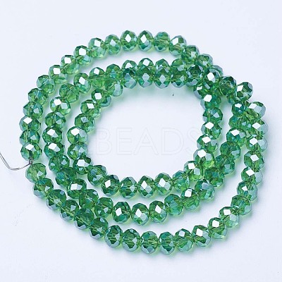 Electroplate Glass Beads Strands EGLA-A034-T8mm-A10-1