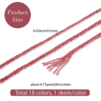 6-Ply Polyester Embroidery Floss OCOR-WH20074-01B-03-1