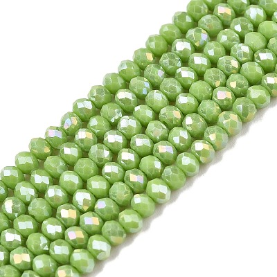 Electroplate Glass Beads Strands EGLA-A044-P2mm-B30-1