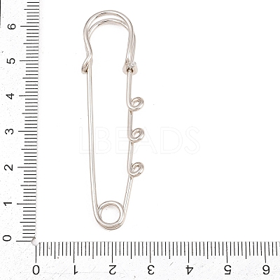 Iron Safety Pins Brooch Findings IFIN-Z005-02P-02-1
