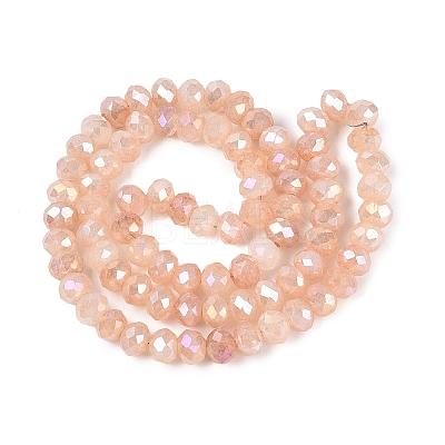 Electroplate Crackle Imitation Jade Glass Beads Strands LS-EGLA-Q131-02B-07-1