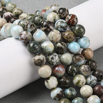 Natural Larimar Beads Strands G-P524-A02-02-1