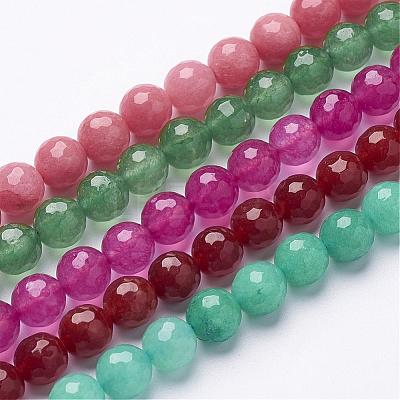 Natural White Jade Gemstone Bead Strands G-D610-10mm-1