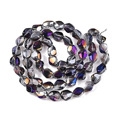 Electroplate Glass Beads Strands EGLA-T021-10J-1