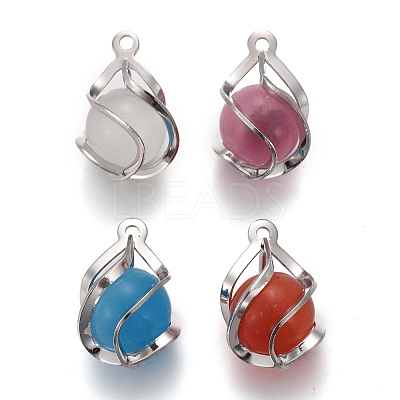 Cat Eye Pendants KK-H738-04P-1