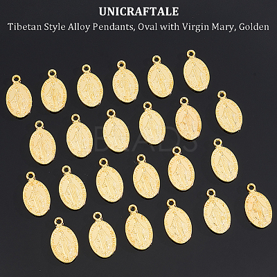 100Pcs Tibetan Style Alloy Pendants TIBEP-UN0001-04-1