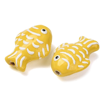 Handmade Porcelain Beads PORC-K010-08H-1