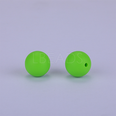 Round Silicone Focal Beads SI-JX0046A-119-1