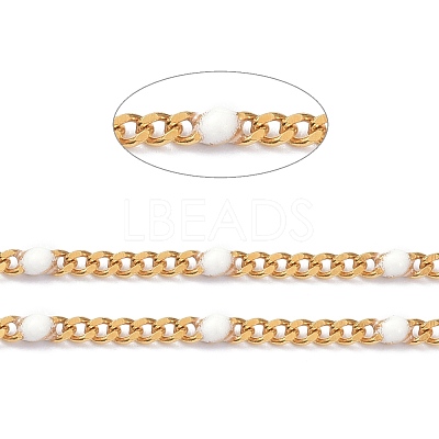 Ion Plating(IP) 304 Stainless Steel Enamel Curb Chains CHS-P013-01G-11-1