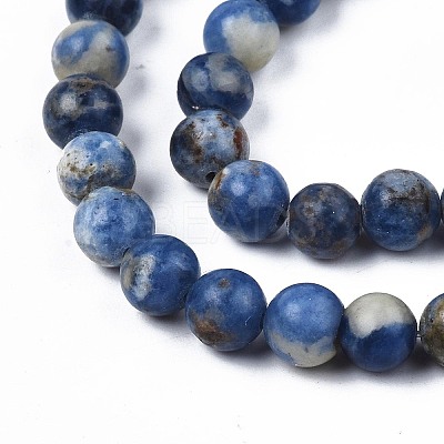 Natural Sodalite Beads Strands G-S279-10-6mm-1