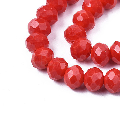 Opaque Solid Color Glass Beads Strands EGLA-A034-P10mm-D22-1
