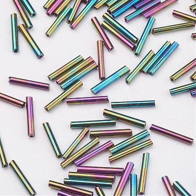 Glass Bugle Beads SEED-E001-9mm-409#-1