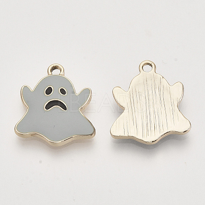 Light Gold Plated Alloy Pendants LS-ENAM-T009-36B-1