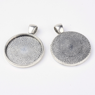 Tibetan Style Alloy Pendant Cabochon Settings PALLOY-K109-37AS-NR-1