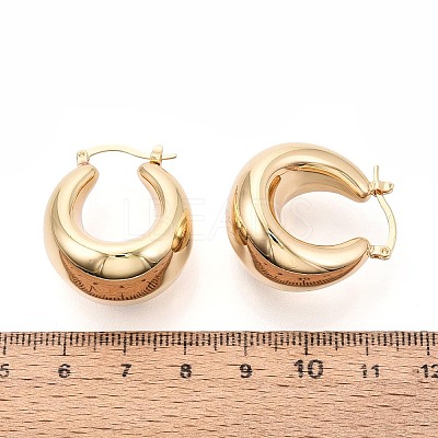 Brass Hoop Earrings KK-T080-95G-1