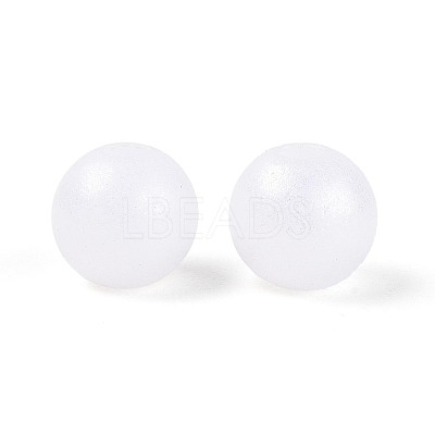 Rubberized Style Rainbow Opaque Acrylic Beads MACR-T010-6mm-08-01-1