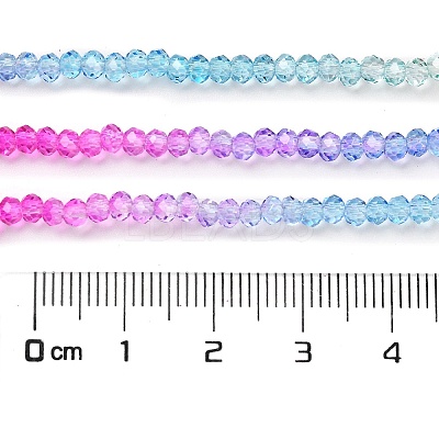 Transparent Painted Glass Beads Strands X1-DGLA-A034-T2mm-A14-1