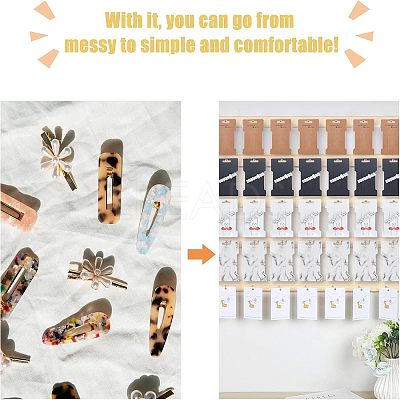 Cardboard Paper Hair Clip Display Cards CDIS-NB0001-12-1