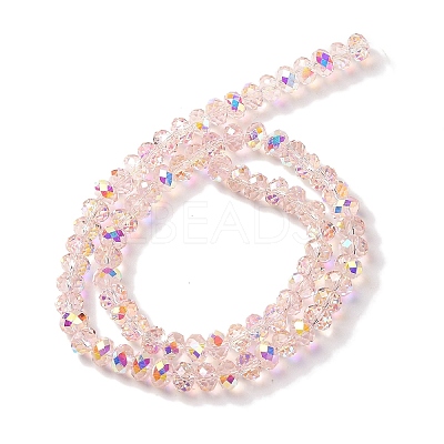 AB Color Plated Transparent Electroplate Beads Strands EGLA-H104-06B-1