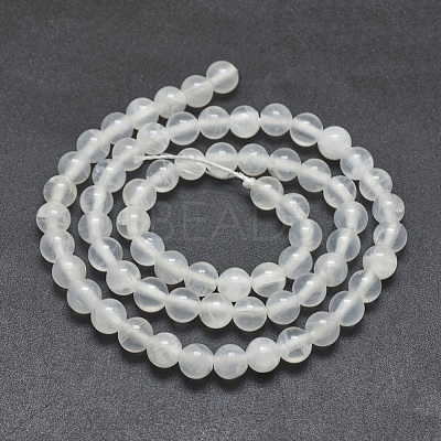 Natural Selenite Beads Strands X-G-G792-24B-1
