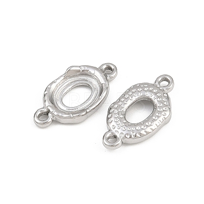 304 Stainless Steel Connector Cabochon Settings STAS-L303-29P-1