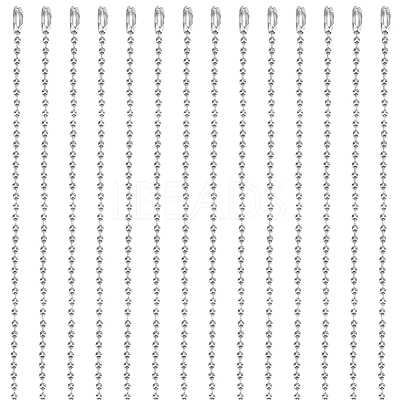 30Pcs Iron Ball Chain Necklace Making MAK-SP0001-08P-1