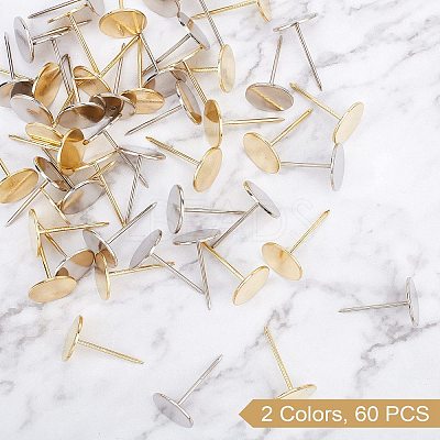 Iron Flat Round Head Nails AJEW-GA0001-51-B-1