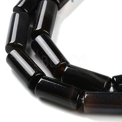 Natural Black Agate Beads Strands G-NH0019-A02-01-1