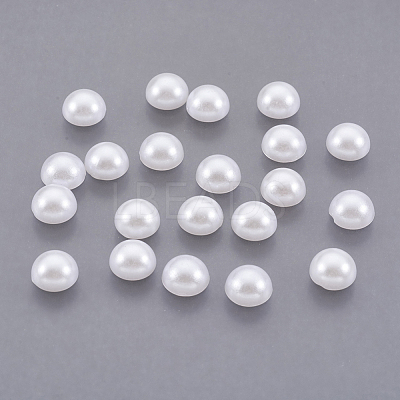 ABS Plastic Imitation Pearl Cabochons SACR-S738-7mm-Z9-1